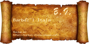 Barbél Itala névjegykártya