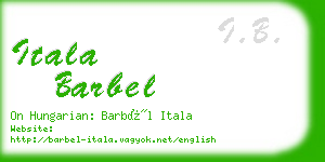 itala barbel business card
